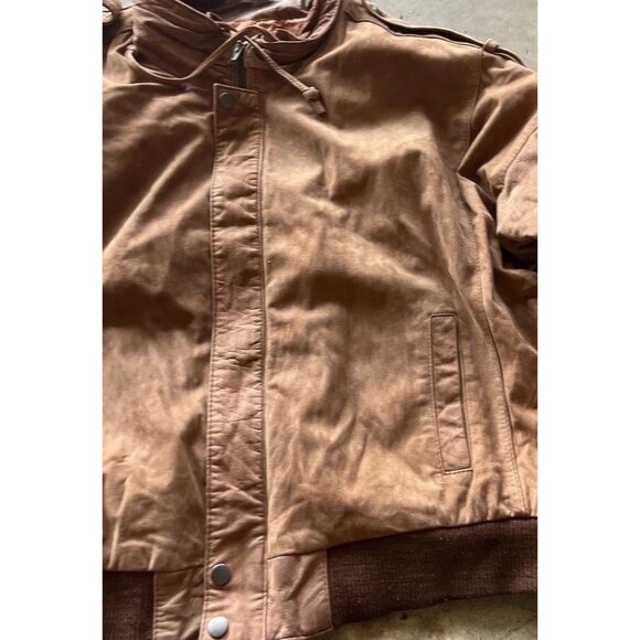 Vintage ADA Brown Leather Jacket Women’s Sz L Multipocket Patina Biker - Picture 3 of 13